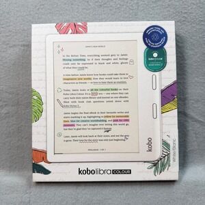 Kobo Libra Colour E-reader White 32 GB Bundle Case Screen Protector